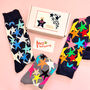 Colourful Bold Star Socks Two Pairs In A Box, thumbnail 1 of 7