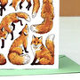 Foxes Watercolour Greeting Card, thumbnail 4 of 7