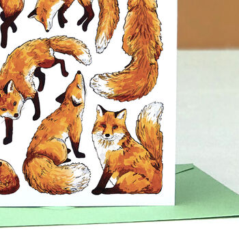Foxes Watercolour Greeting Card, 4 of 7