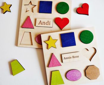 Personalised Geometric Shapes Sorting Puzzle, 2 of 4