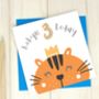 Personalised 'Party Animal' 3rd Birthday Card, thumbnail 3 of 4