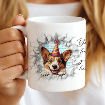 Personalised Welsh Corgi Birthday Break Through, 7 of 8