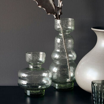 Organi Small Green Glass Vase, 3 of 6