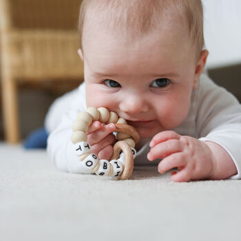 Personalised Silicone Teething Ring, 6 of 6