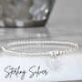 Sterling Silver Prom Night 2026 Heart Stretch Bracelet, thumbnail 5 of 12