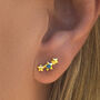 Orion Star Turquoise Gold Plated Stud Earrings, thumbnail 1 of 4