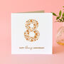 Love Hearts Bronze 8th Anniversary Card, thumbnail 1 of 2