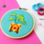'Monstera' Mini Embroidery Craft Kit, thumbnail 2 of 3