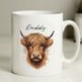 Personalised Set Of Family Highland Cow Mugs, thumbnail 1 of 4