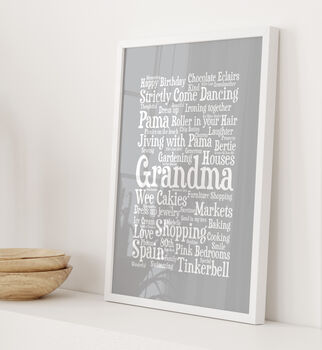 Personalised 80th Birthday Word Art Gift, 5 of 5
