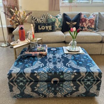 Coffee Table Footstool With Storage In Caspian, 3 of 3