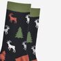 Men's Bamboo Socks Stag Reindeer Christmas Tree, thumbnail 3 of 5