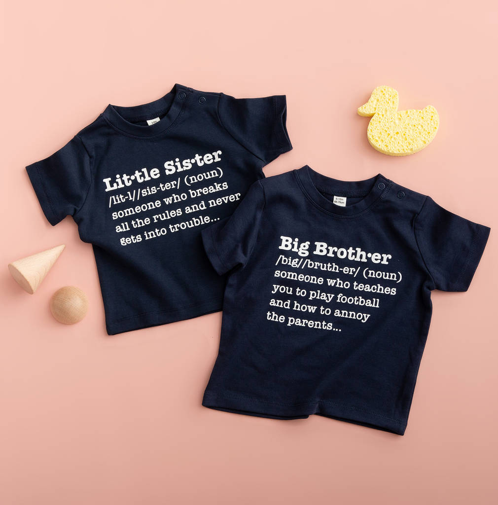 Big Brother And Little Sister Definition T Shirt Set, 1 of 5