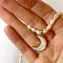 Mother Of Pearl Moon And Pearl Beaded Necklace, thumbnail 1 of 10