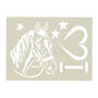 I Love Horses Stencil, thumbnail 1 of 3