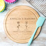 Personalised Family Birth Flower Cake Stand Gift For Mum Nan, thumbnail 11 of 12
