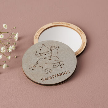 Personalised Star Sign Zodiac Pocket Mirror, 7 of 10