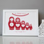 Personalised Russian Dolls Family Print, thumbnail 1 of 5