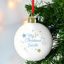 Personalised Baby Boy's 1st Christmas Bauble, thumbnail 1 of 3