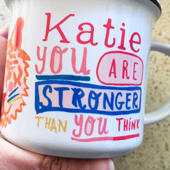 Personalised Tiger Mug 'Stronger Than You Think', 7 of 8
