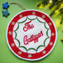 Punchneedle Personalised Christmas Wreath, thumbnail 3 of 3