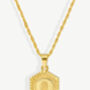 Textured Initial Coin Necklace With Rope Chain, thumbnail 8 of 11