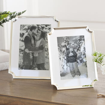 Silver Plated Scalloped Corner Photo Frame, 2 of 3