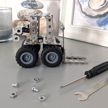 Make Your Own Forklift Truck Mini Metal Construction Set, 3 of 6