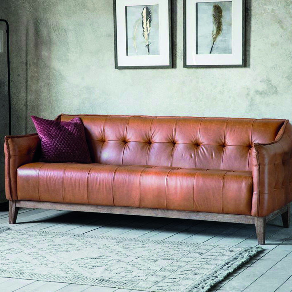 Vintage Leather Sofa, 1 of 4