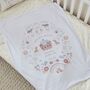 Personalised Noah's Ark Christening Baptism Blanket, thumbnail 1 of 4