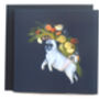 Floral Pug Greetings Card, thumbnail 1 of 5