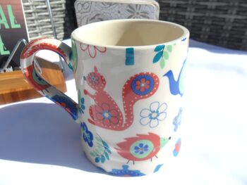 Tankard Mug In Patchwork Forest Design, 6 of 11