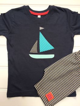 Kid's Sailing Boat T Shirt, 2 of 4