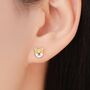 Sterling Silver Corgi Stud Earrings, thumbnail 2 of 12