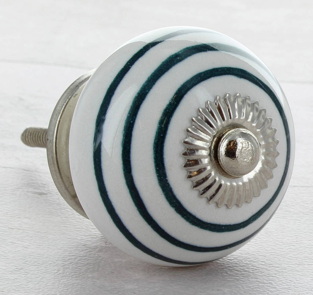 ceramic striped door knobs kitchen cupboard handles by g decor