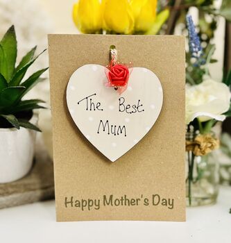 Mother's Day Card For My Mum Rose And Heart Gift, 2 of 2