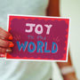 Joy To The World Hand Lettered Christmas Card, thumbnail 2 of 5