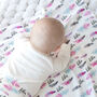 Personalised Feather Baby Organic Swaddle Blanket, thumbnail 3 of 8