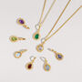 May Birthstone Green Onyx Gold Plated Necklace, thumbnail 6 of 12