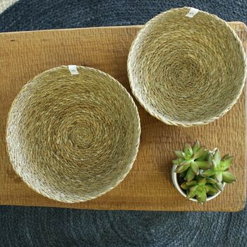 Respiin Natural Seagrass And Jute Bowls, 6 of 12