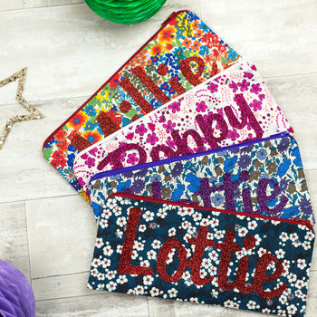 Liberty Glitter Name Pencil Case Gift For Girl, 11 of 12