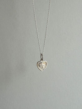 St Christopher Heart Necklace Sterling Silver, 6 of 6