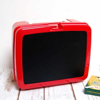 Chalkboard Retro Plastic Lunch Box With Handle, 3 of 11