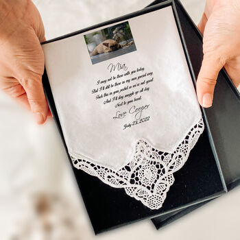 Wedding Handkerchief From Your Dog With Photo, 5 of 6