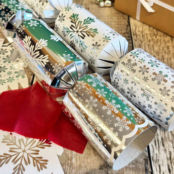 Premium Silver Diy Christmas Crackers Kit Make Your Own Set Of Six, 5 of 6