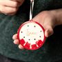 Personalised First Christmas Train Bauble Decoration, thumbnail 1 of 9