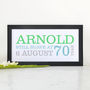 Personalised 70th Birthday Rectangular Framed Print, thumbnail 7 of 9