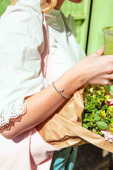 You Can Do It Silver Plated Beaded Star Bracelet, 2 of 9