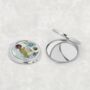Personalised Floral Compact Mirror Cartoon Lady, thumbnail 4 of 6
