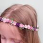 Shades Of Purple Flower Crown, thumbnail 1 of 3